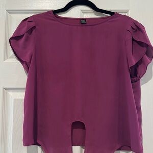 SHEIN Pink Blouse with Puff Sleeves and Boxy Cut